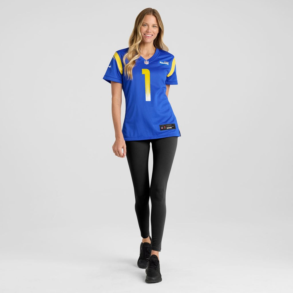 Number 1 Bride Los Angeles Rams Women's Game Jersey - Royal