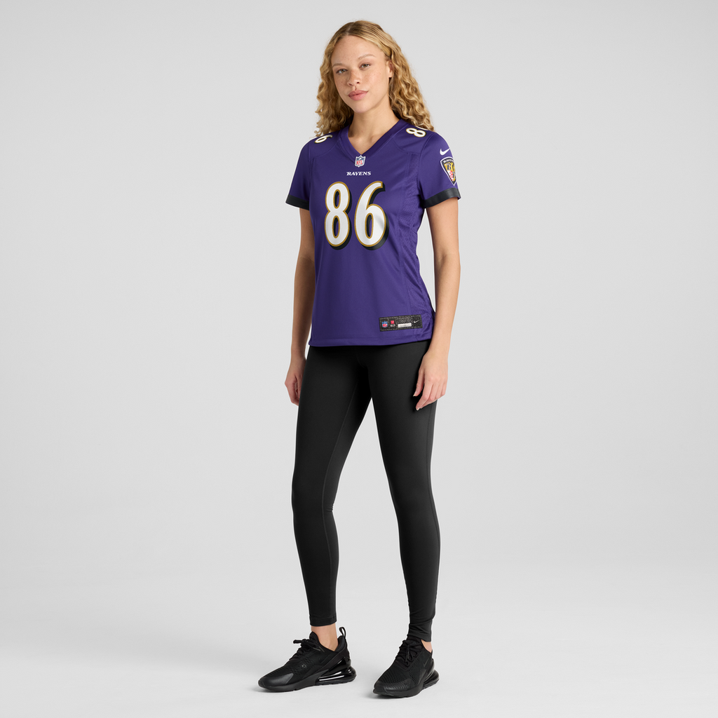 Cornelius Johnson Baltimore Ravens Women's Team Game Jersey - Purple