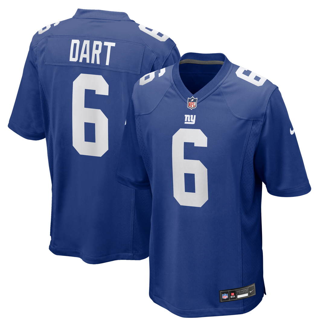 Jaxson Dart New York Giants Team Game Jersey - Royal