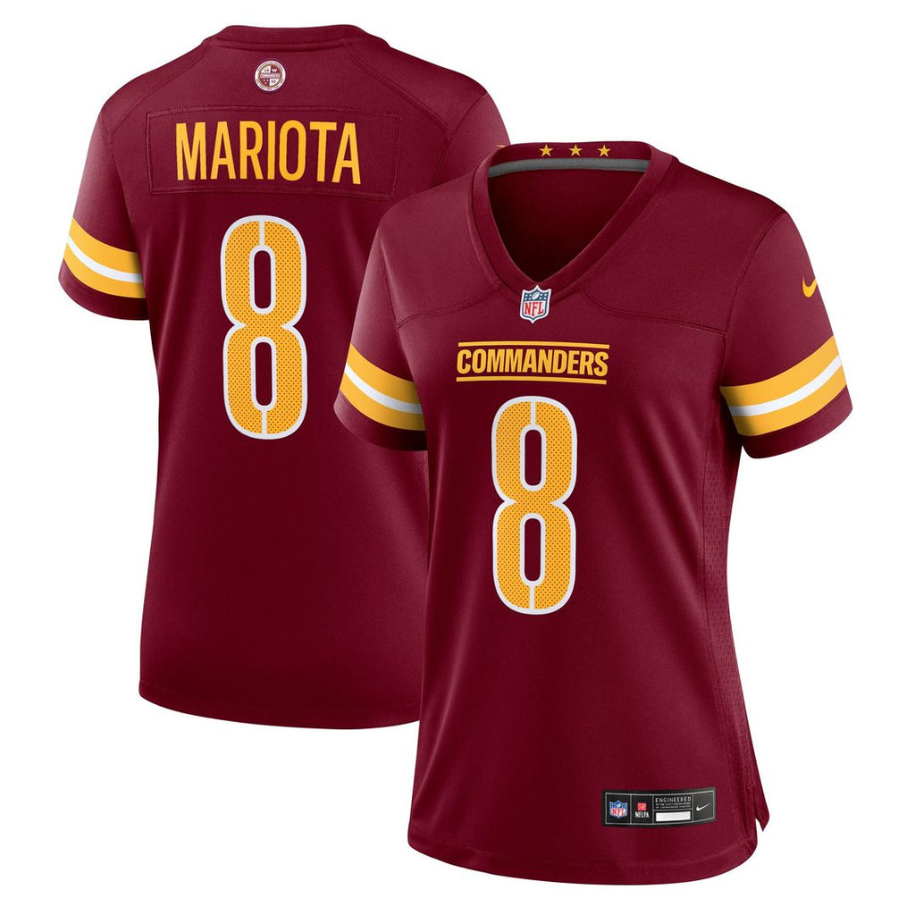 Marcus Mariota Washington Commanders Women's Team Game Jersey - Burgundy