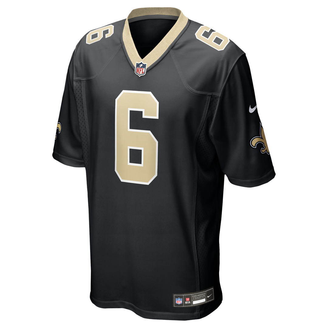 Tyler Shough New Orleans Saints Game Jersey - Black