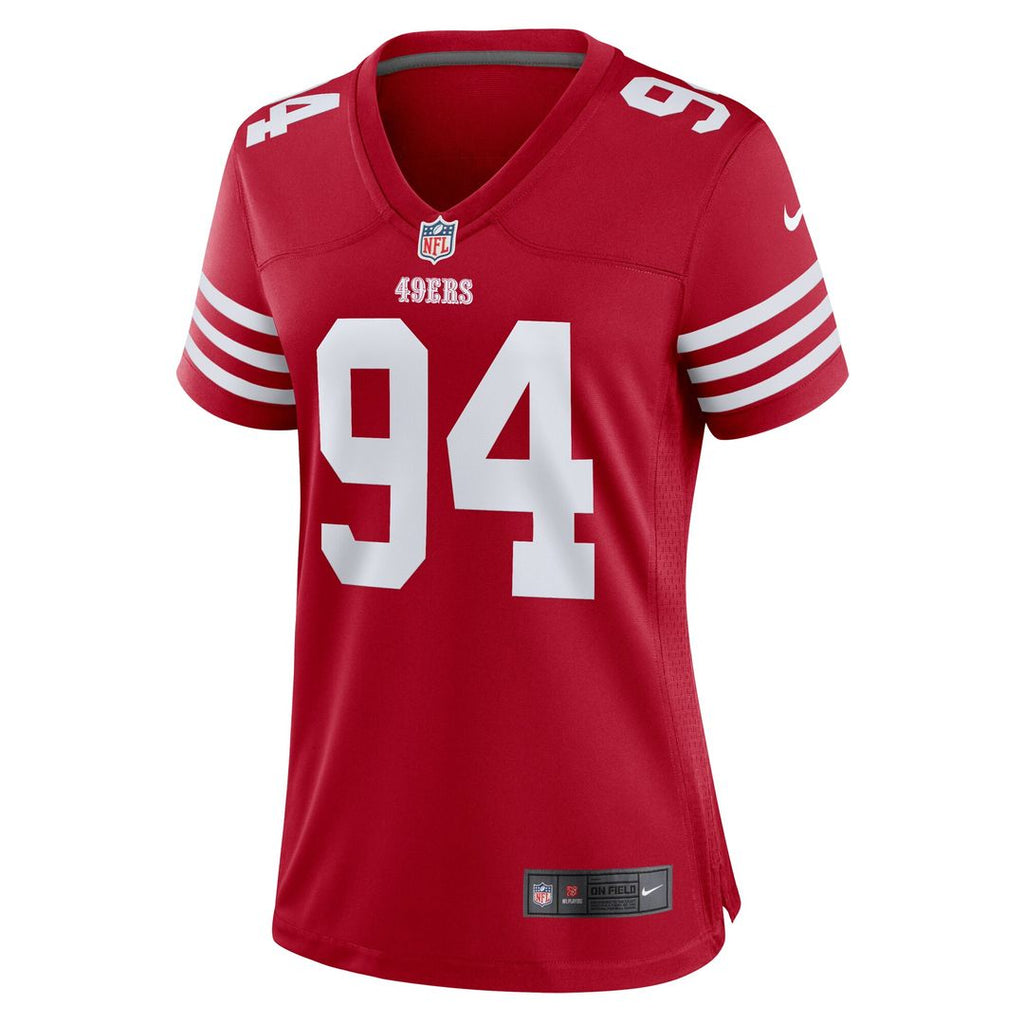 Yetur Gross-Matos San Francisco 49ers Women's Team Game Jersey - Scarlet