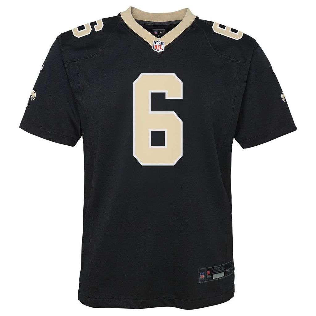 Tyler Shough New Orleans Saints Youth Team Game Jersey - Black