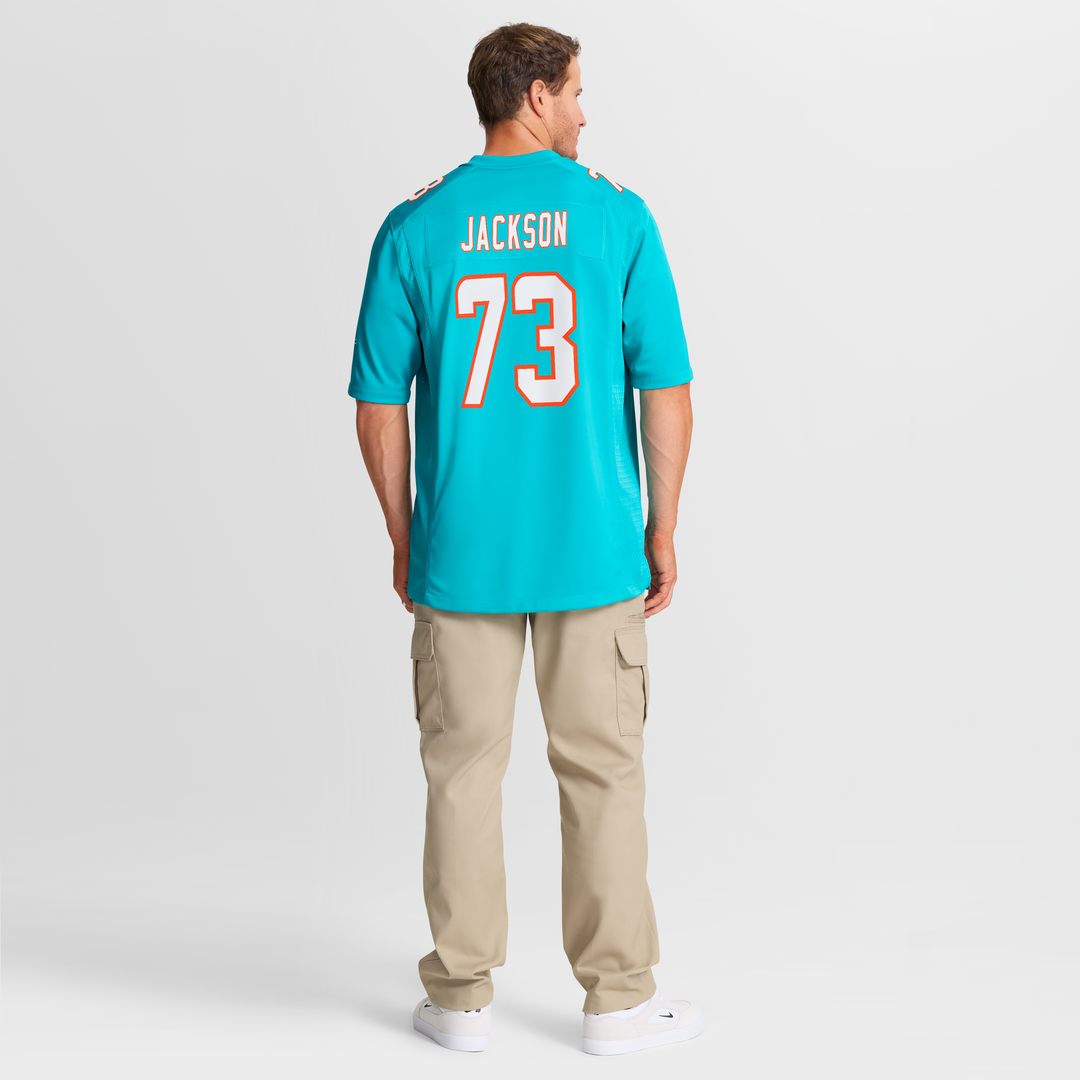 Austin Jackson Miami Dolphins Game Jersey - Aqua