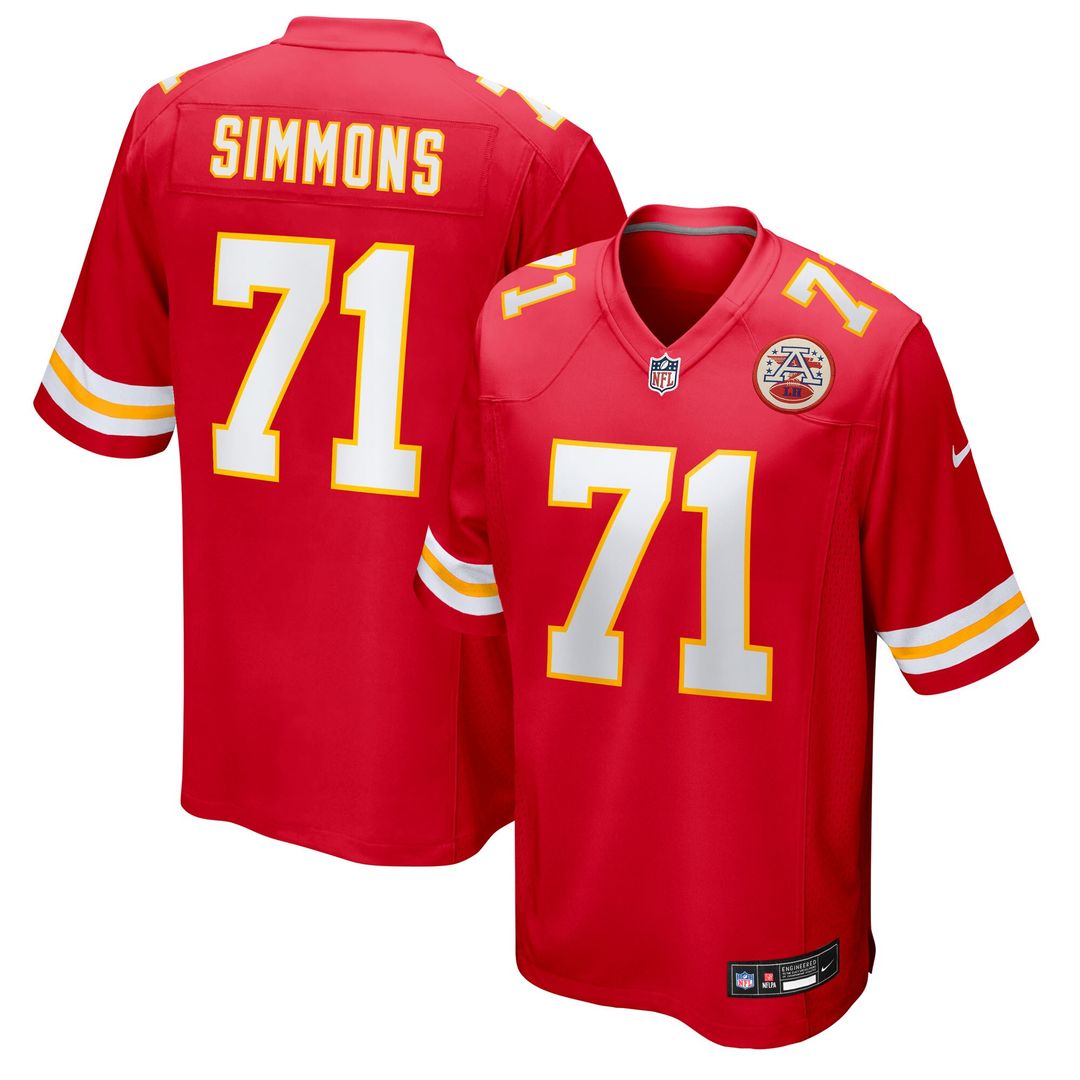 Josh Simmons Kansas City Chiefs Team Game Jersey - Red