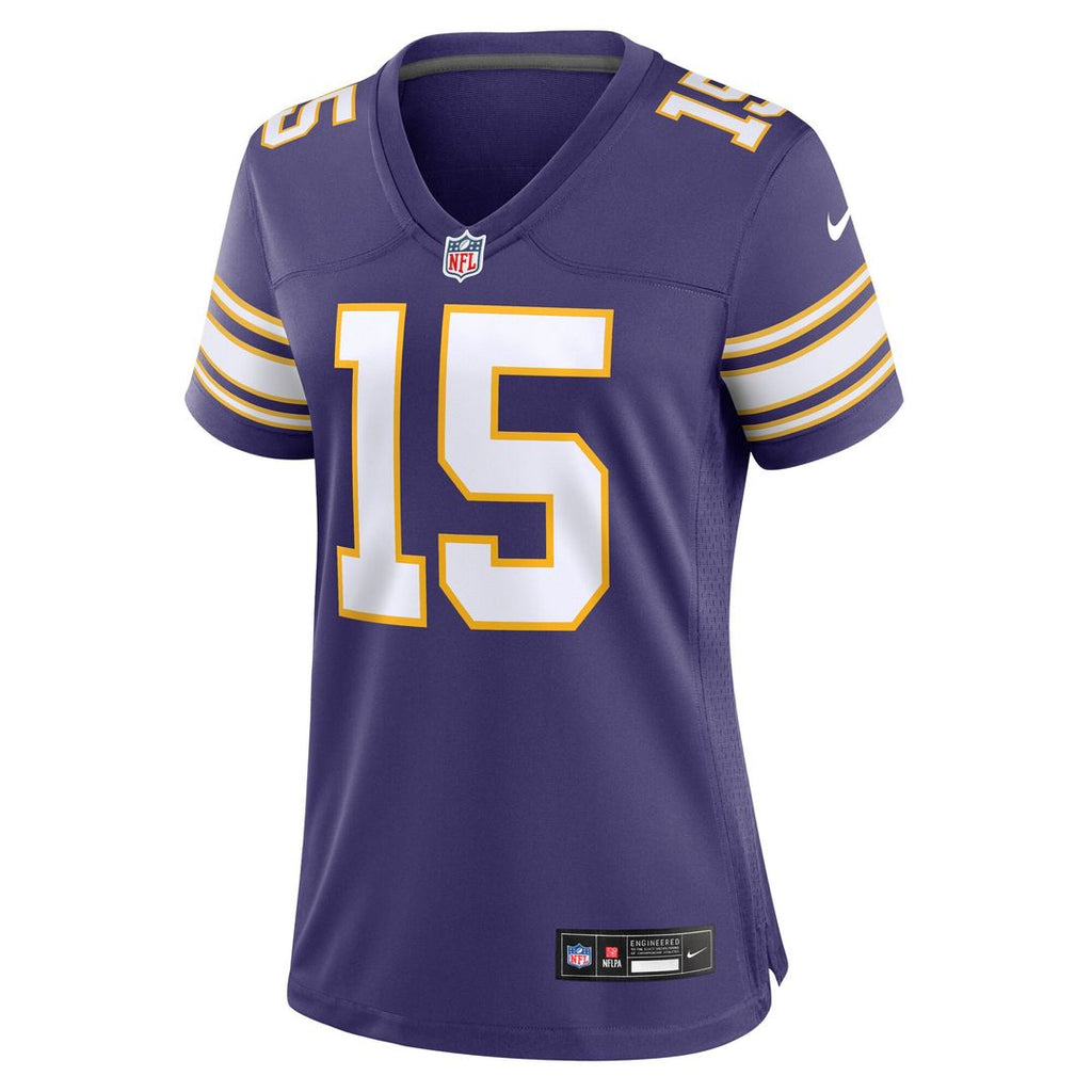 Dallas Turner Minnesota Vikings Women's Alternate Game Jersey - Purple