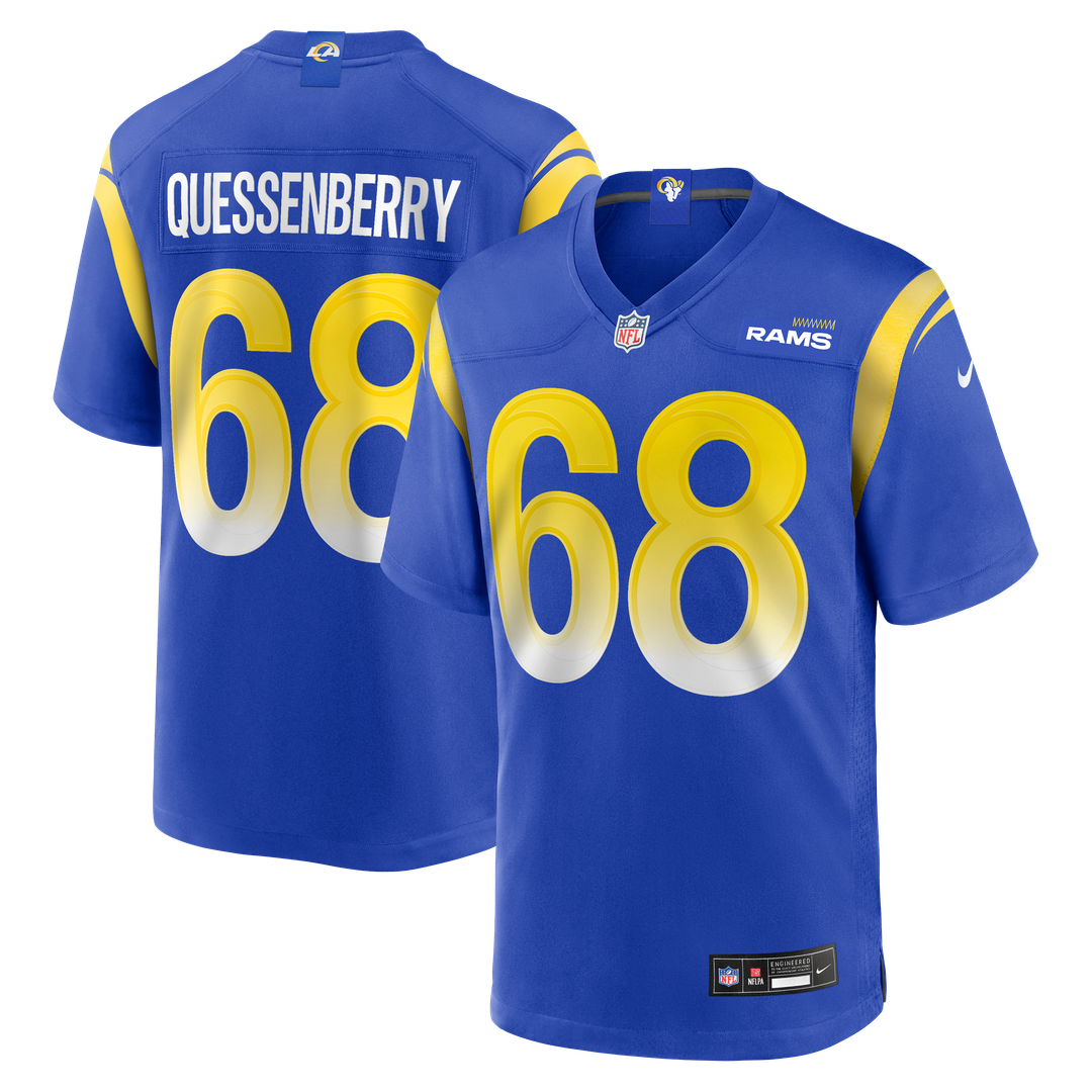 David Quessenberry Los Angeles Rams Team Game Jersey - Royal