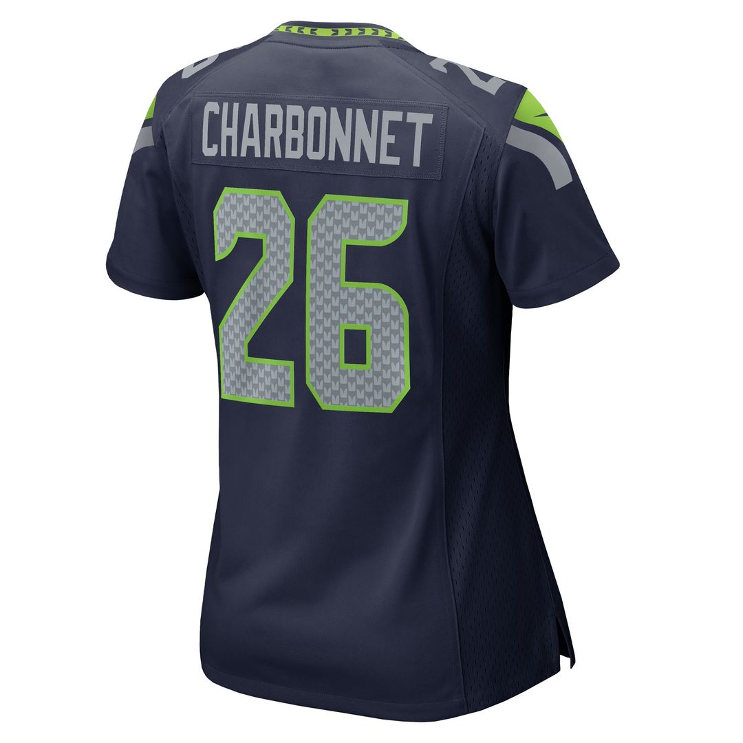 Zach Charbonnet Seattle Seahawks Women's Team Game Jersey - College Navy