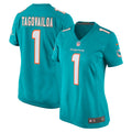 Tua Tagovailoa Miami Dolphins Women's Game Jersey - Aqua