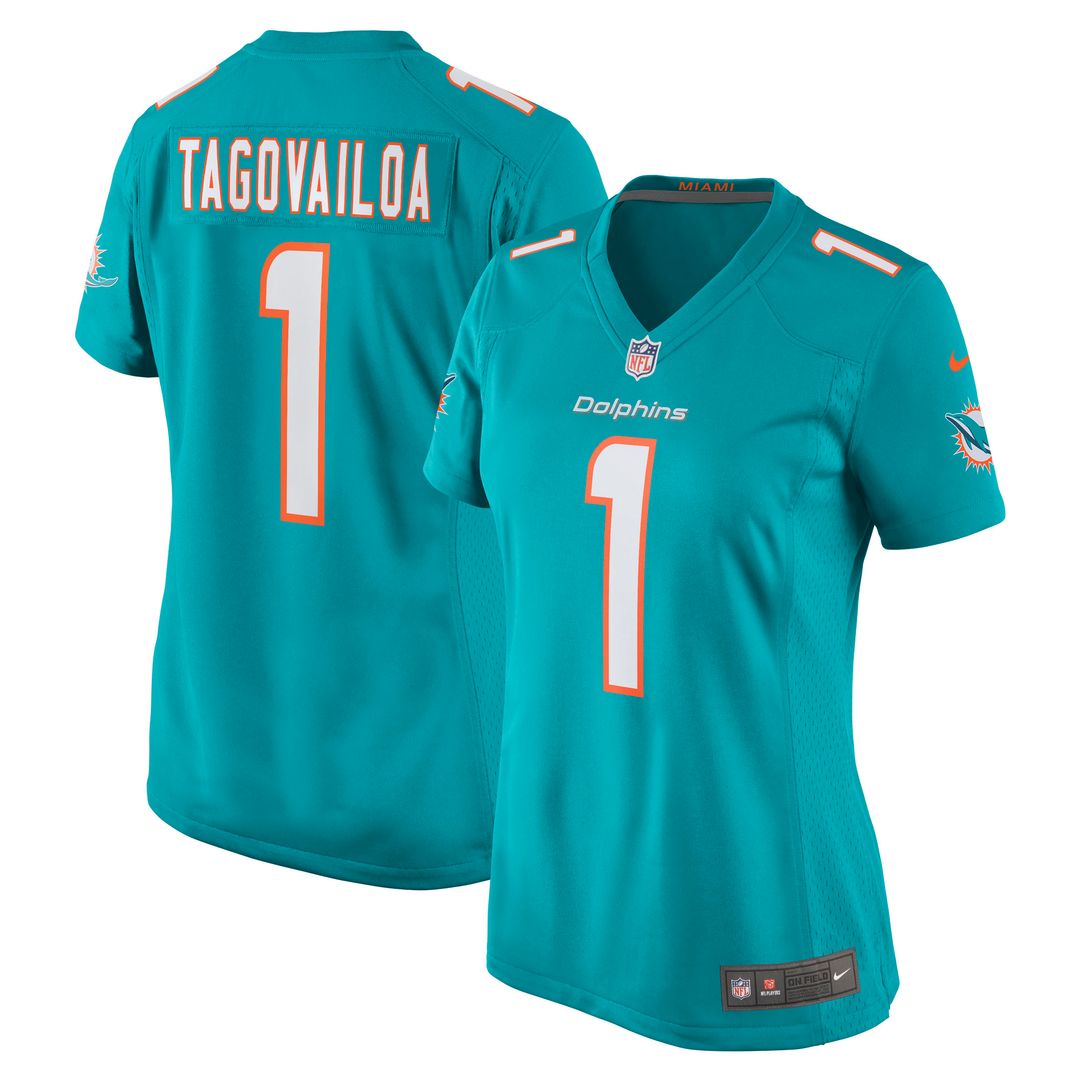 Tua Tagovailoa Miami Dolphins Women's Game Jersey - Aqua