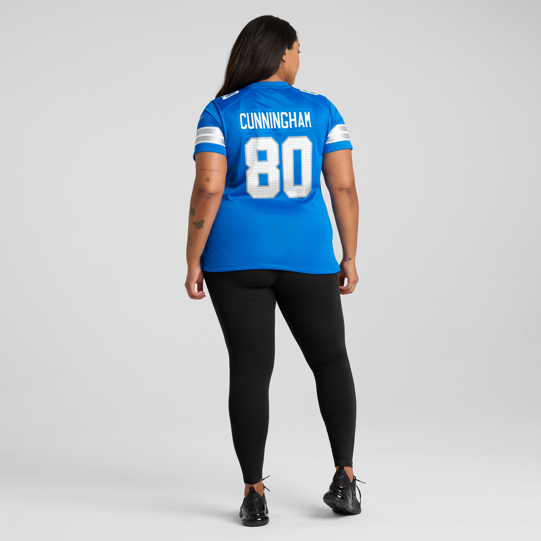 Malik Cunningham Detroit Lions Women's Team Game Jersey - Blue