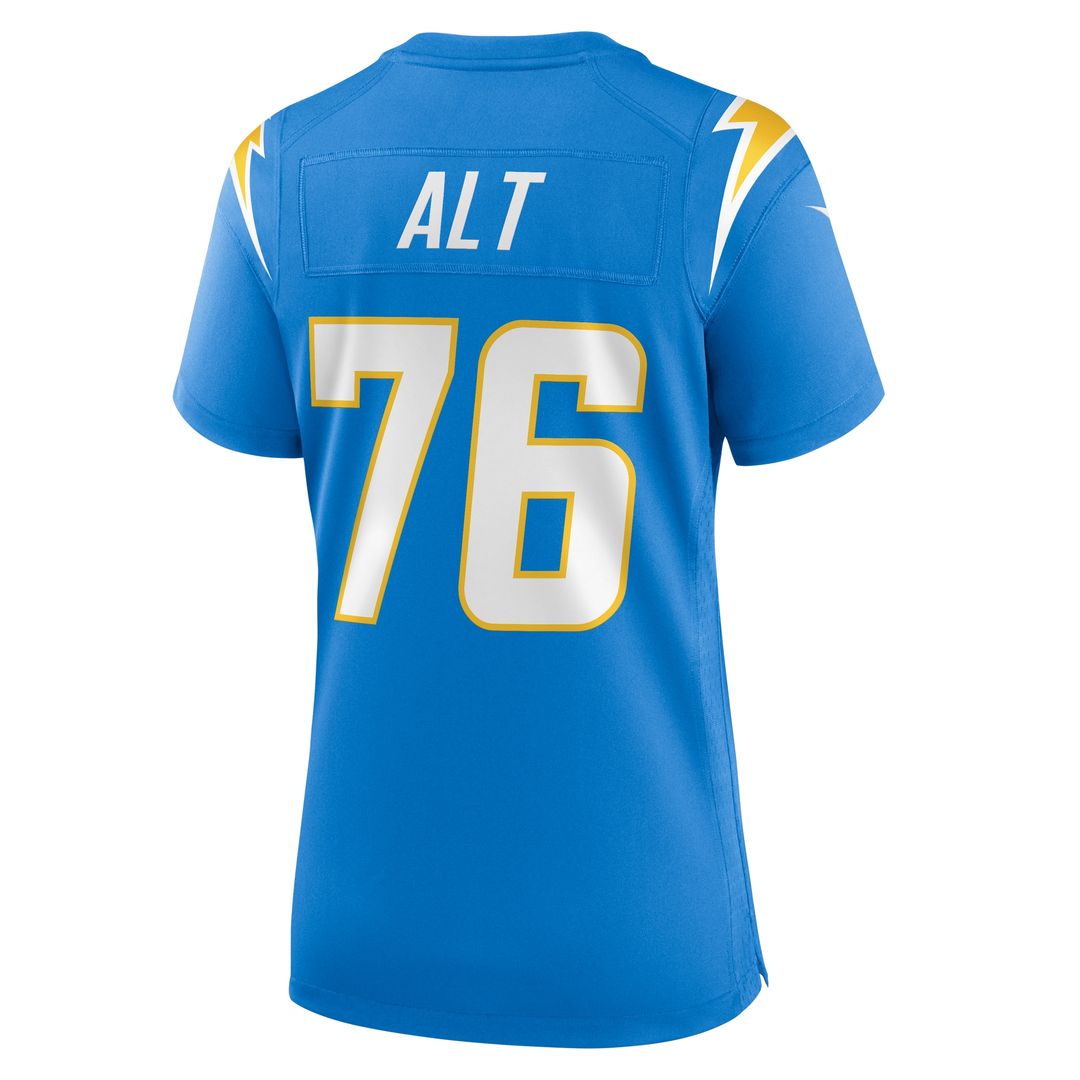 Joe Alt Los Angeles Chargers Women's 2024 Draft First Round Pick Player Game Jersey - Powder Blue