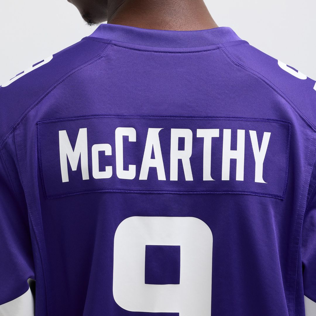 J.J. McCarthy Minnesota Vikings Player Game Jersey - Purple