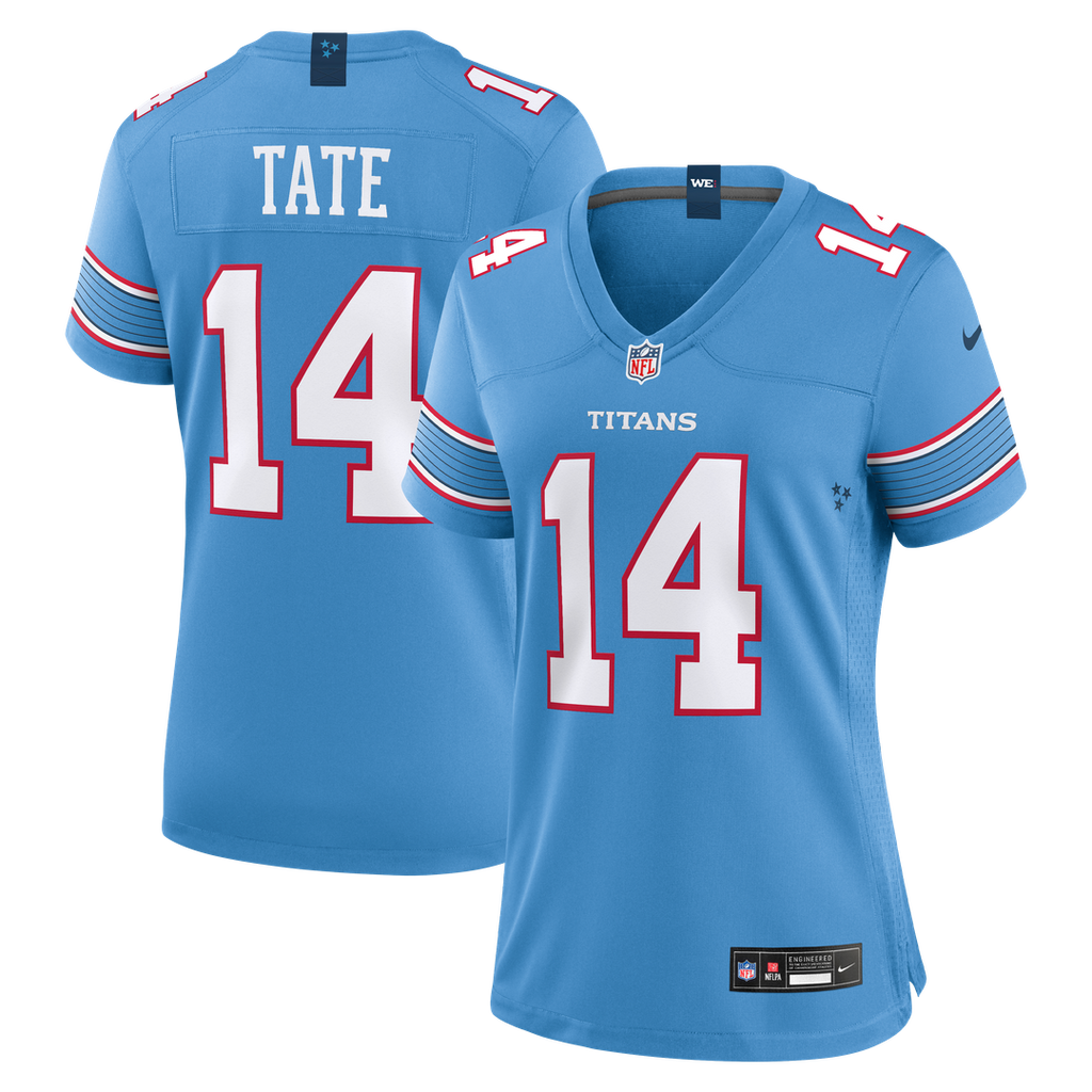 Carnell Tate Tennessee Titans Women's Team Game Jersey - Light Blue