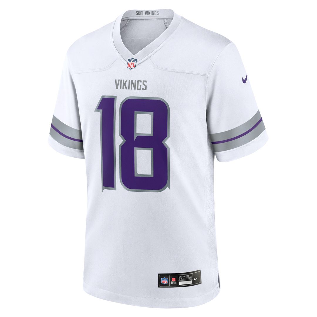 Justin Jefferson Minnesota Vikings Youth Game Jersey - White