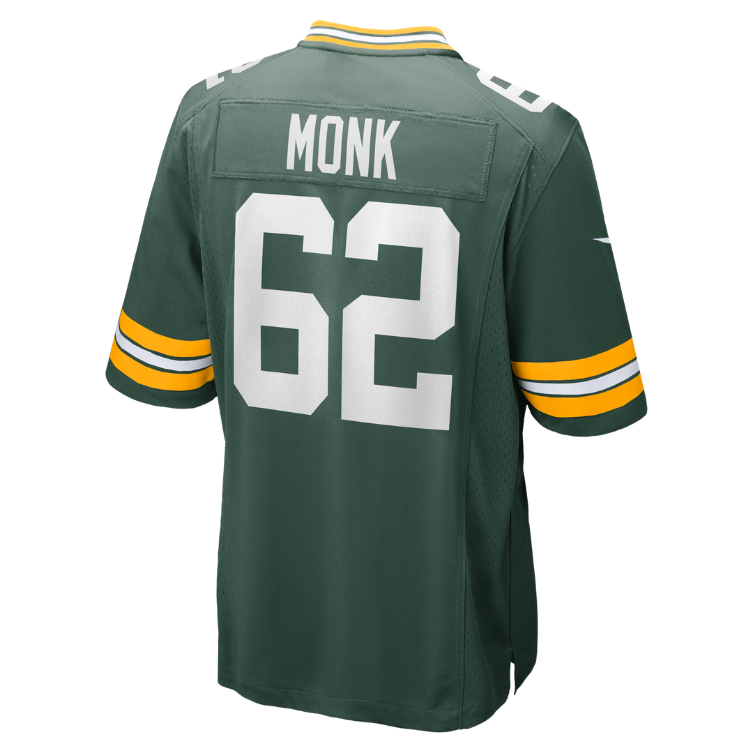Jacob Monk Green Bay Packers Game Jersey - Green