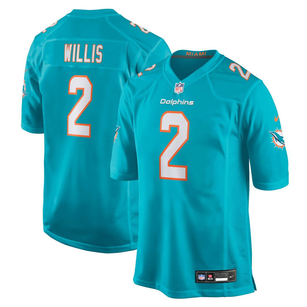 Malik Willis Miami Dolphins Game Jersey - Aqua