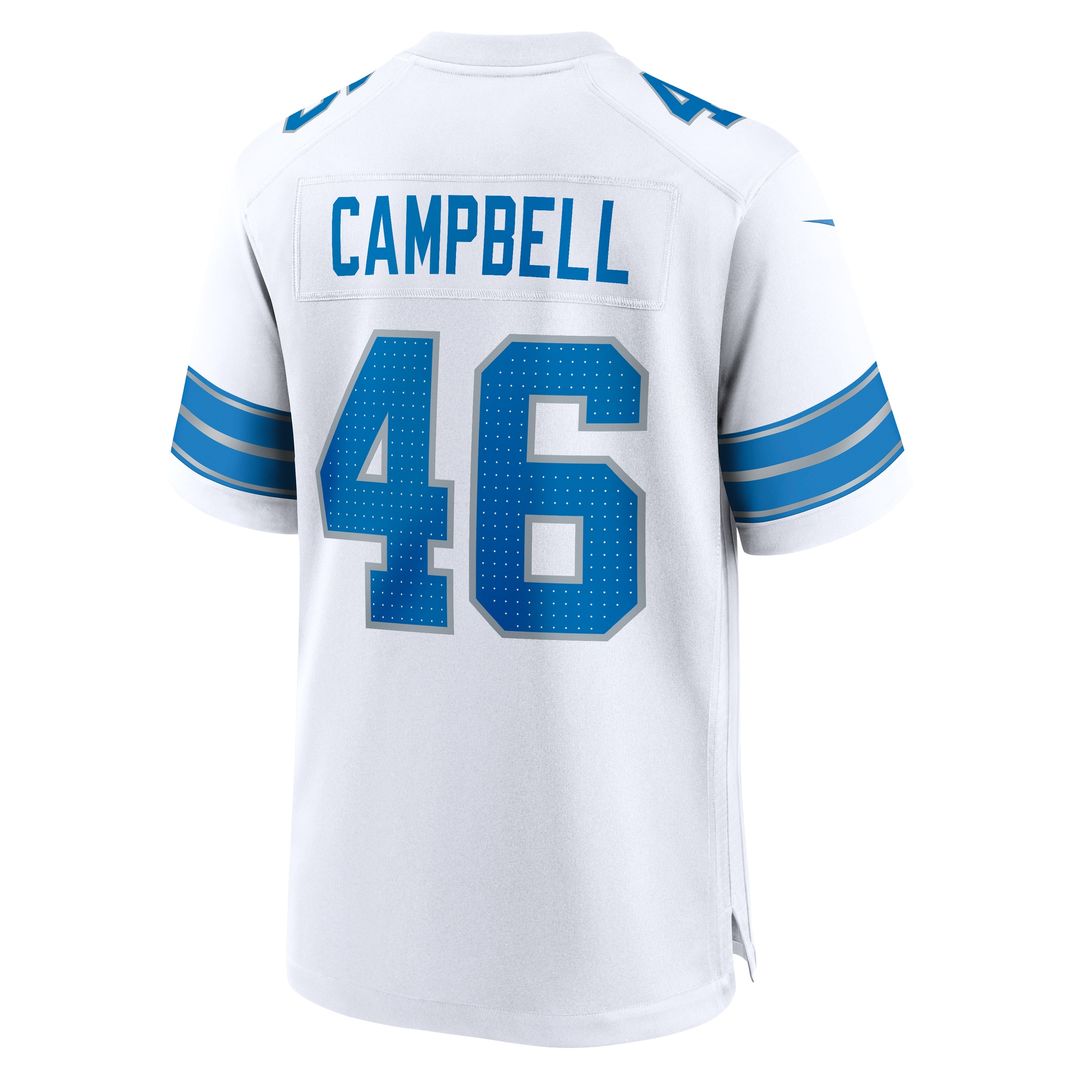 Jack Campbell Detroit Lions White Game Jersey - White