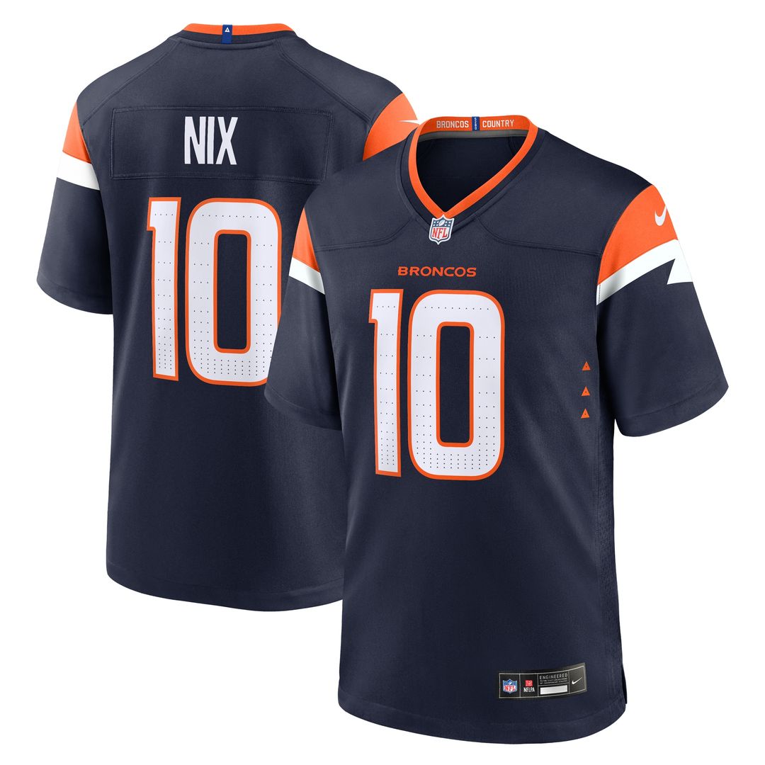 Bo Nix Denver Broncos Player Game Jersey - Orange