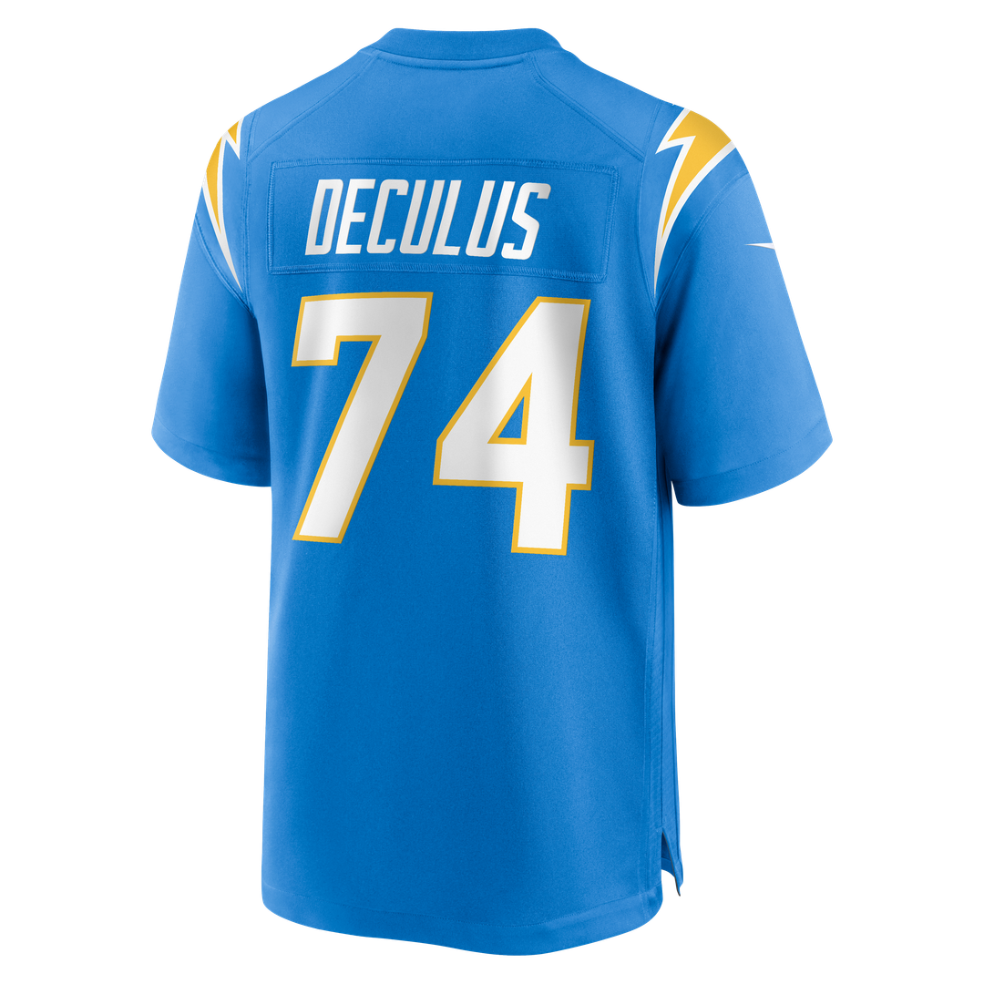 Austin Deculus Los Angeles Chargers Team Game Jersey - Powder Blue