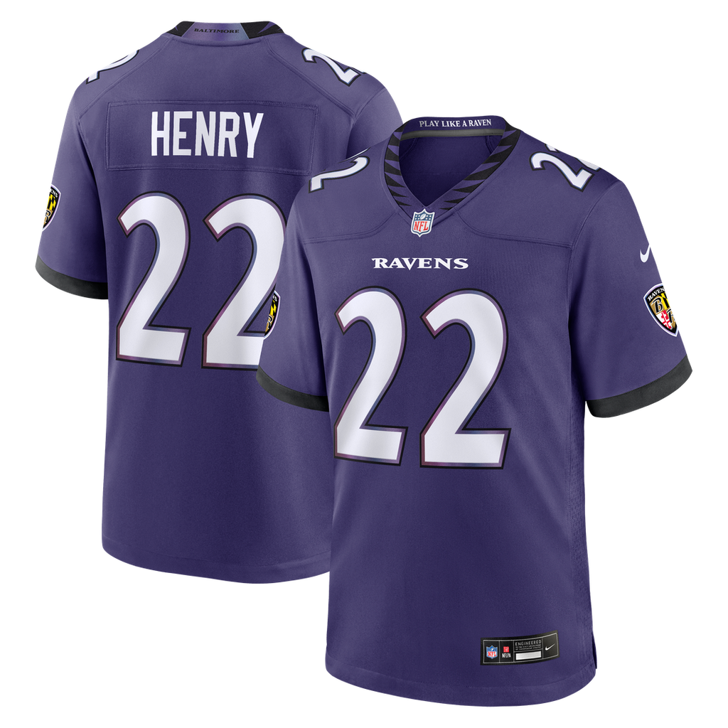 Derrick Henry Baltimore Ravens Team Game Jersey - Purple