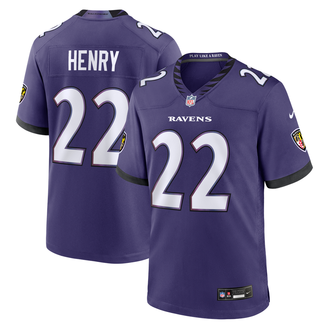 Derrick Henry Baltimore Ravens Team Game Jersey - Purple