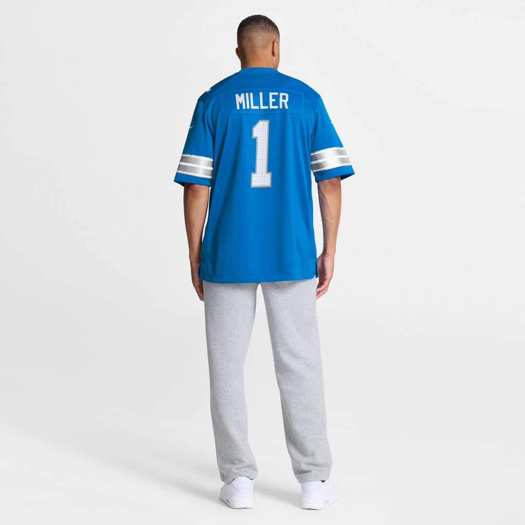Blake Miller Detroit Lions 2026 Draft First Round Pick No. 17 Team Game Jersey - Blue