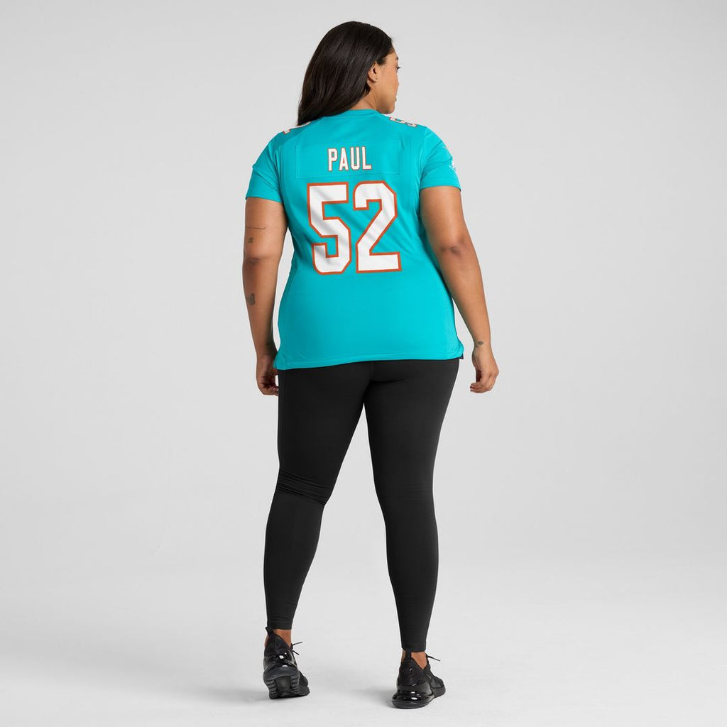Patrick Paul Miami Dolphins Women's Game Jersey - Aqua