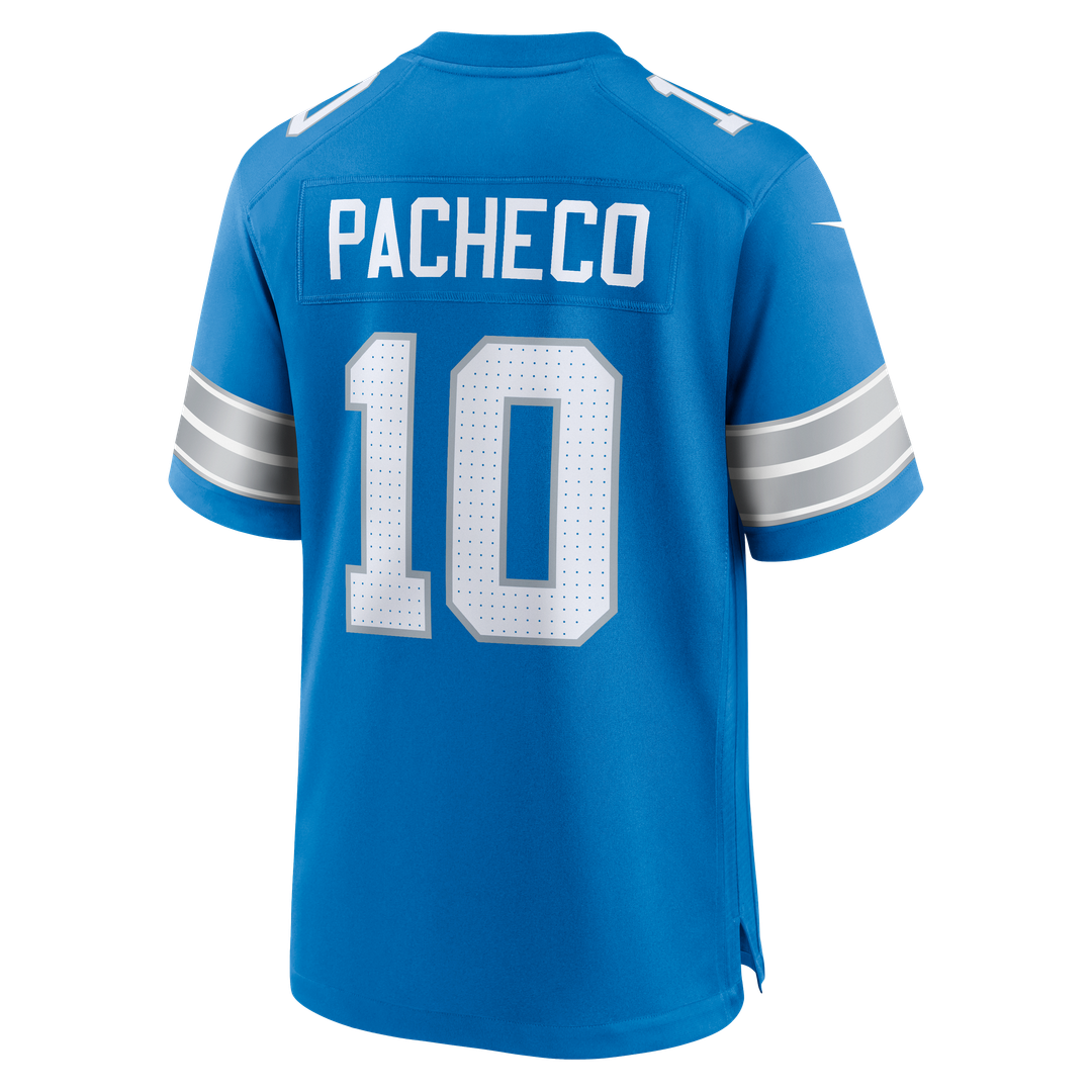 Isiah Pacheco Detroit Lions Team Game Jersey - Blue
