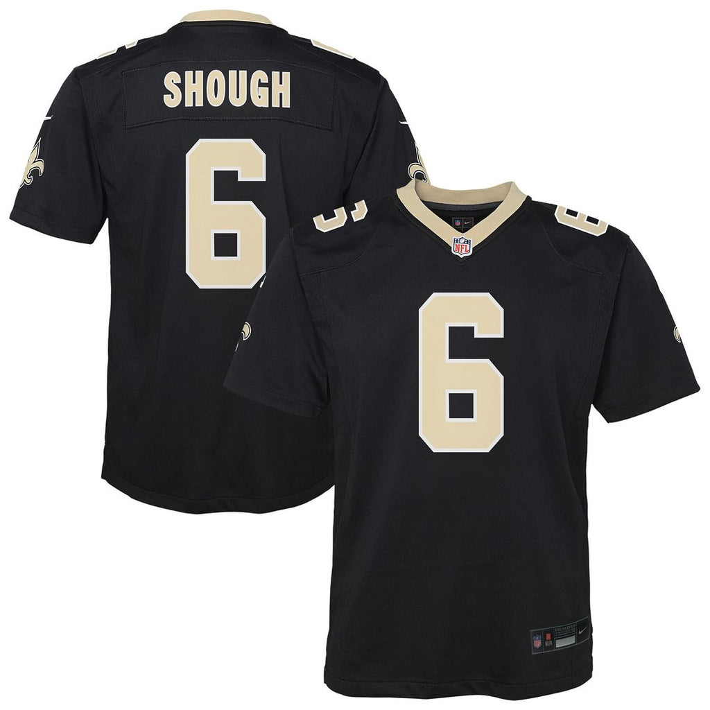 Tyler Shough New Orleans Saints Youth Team Game Jersey - Black