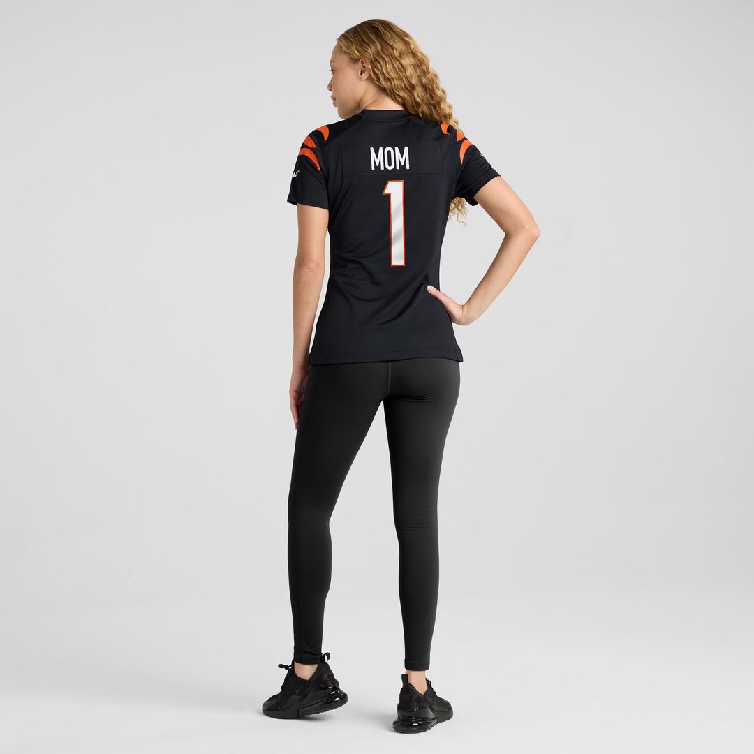 Number 1 Mom Cincinnati Bengals Women's Game Jersey - Black