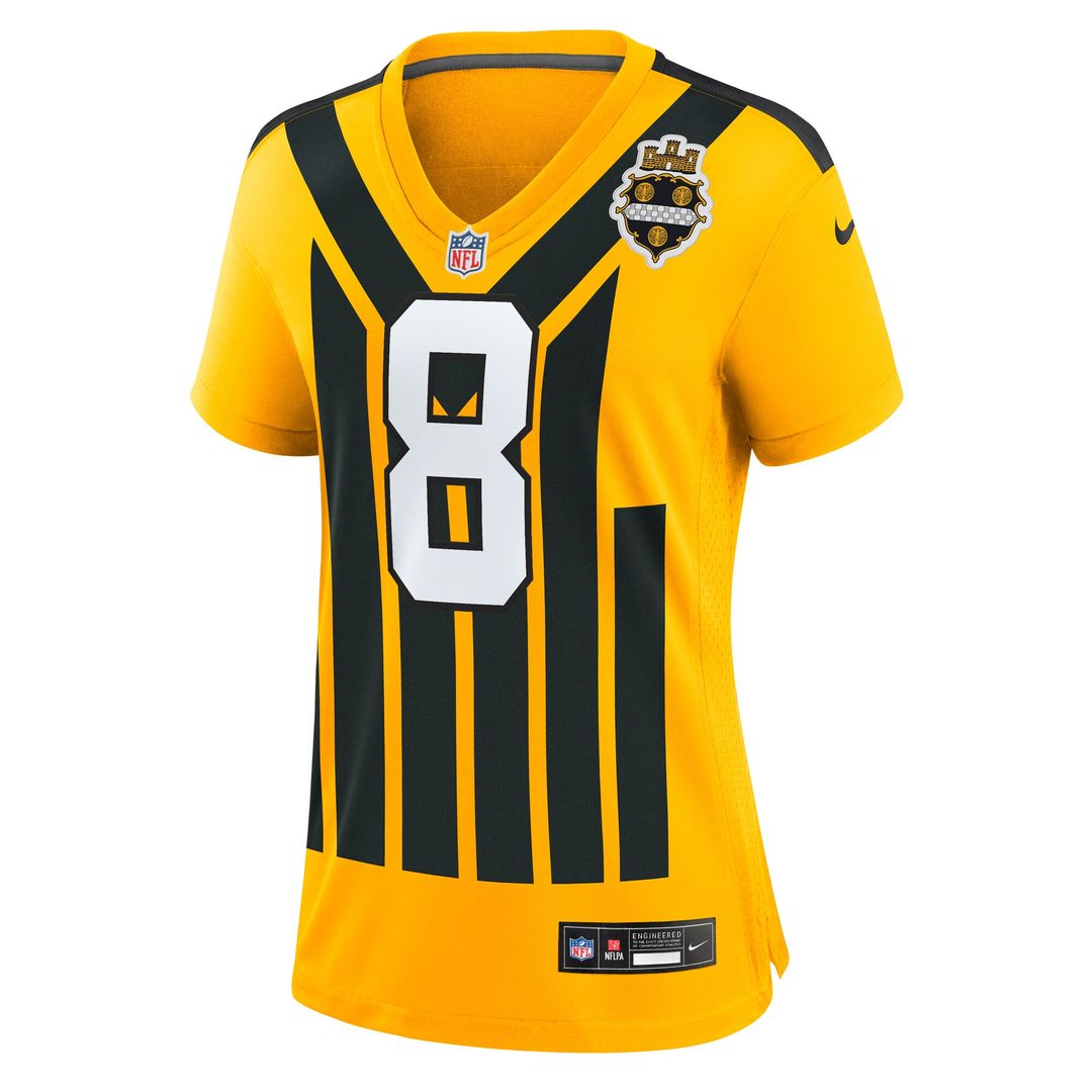 Aaron Rodgers Pittsburgh Steelers Women's Alternate 1933 Throwback Game Jersey - Gold