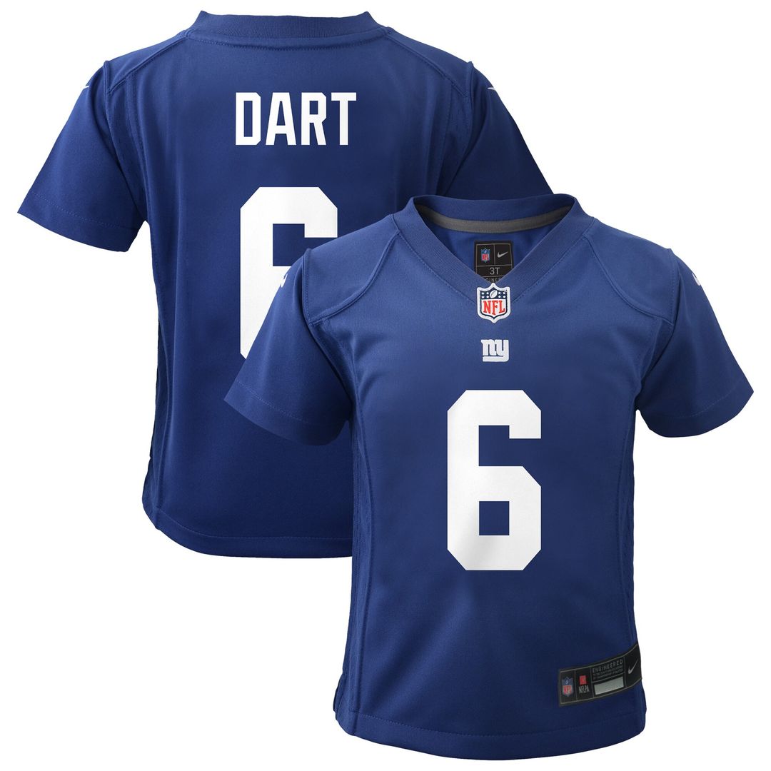 Jaxson Dart New York Giants Infant Team Game Jersey - Royal