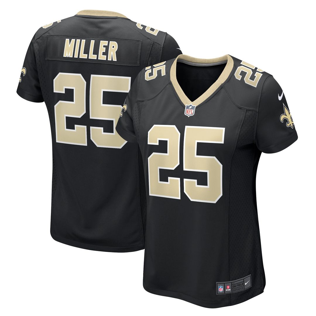 Kendre Miller New Orleans Saints Women's Team Game Jersey - Black