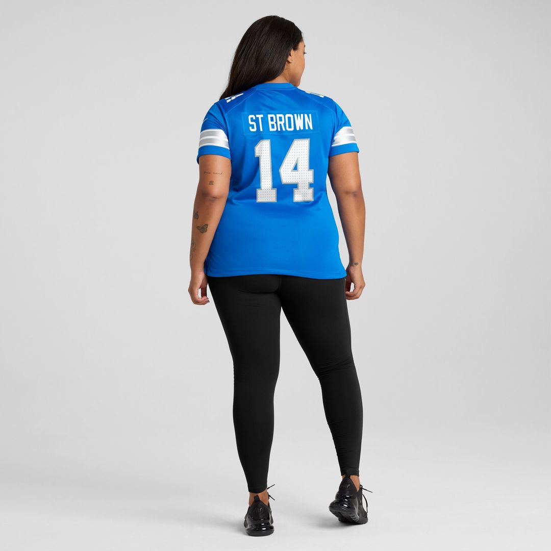 Amon-Ra St. Brown Detroit Lions Women's Team Game Jersey - Blue