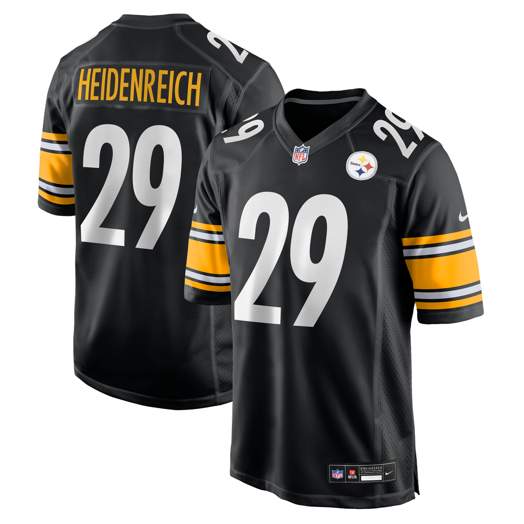 Eli Heidenreich Pittsburgh Steelers Team Game Jersey - Black