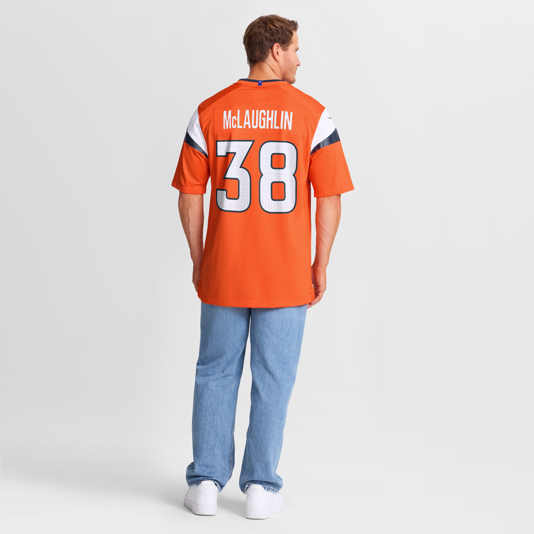 Jaleel McLaughlin Denver Broncos Team Game Jersey - Orange