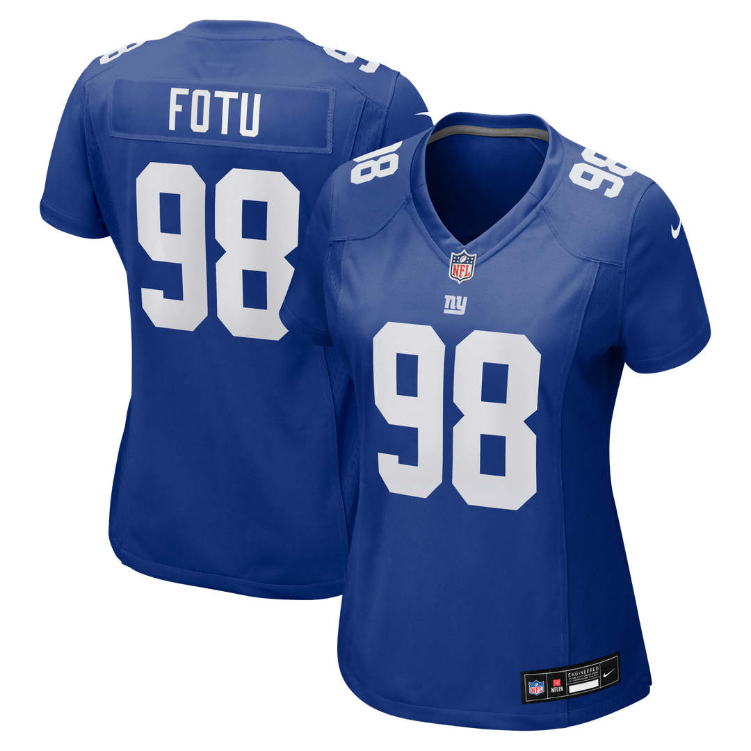 Leki Fotu New York Giants Women's Team Game Jersey - Royal
