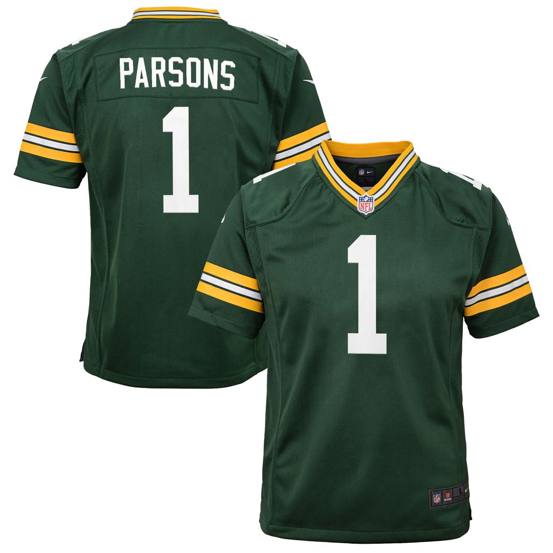Micah Parsons Green Bay Packers Youth White Game Jersey - White