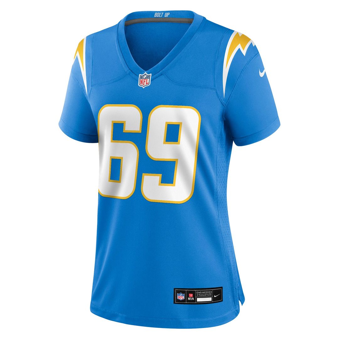 Josh Fuga Los Angeles Chargers Women's Team Game Jersey - Powder Blue