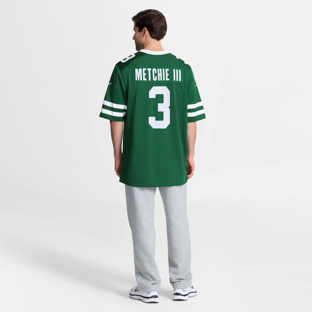 John Metchie III New York Jets Team Game Jersey - Legacy Green