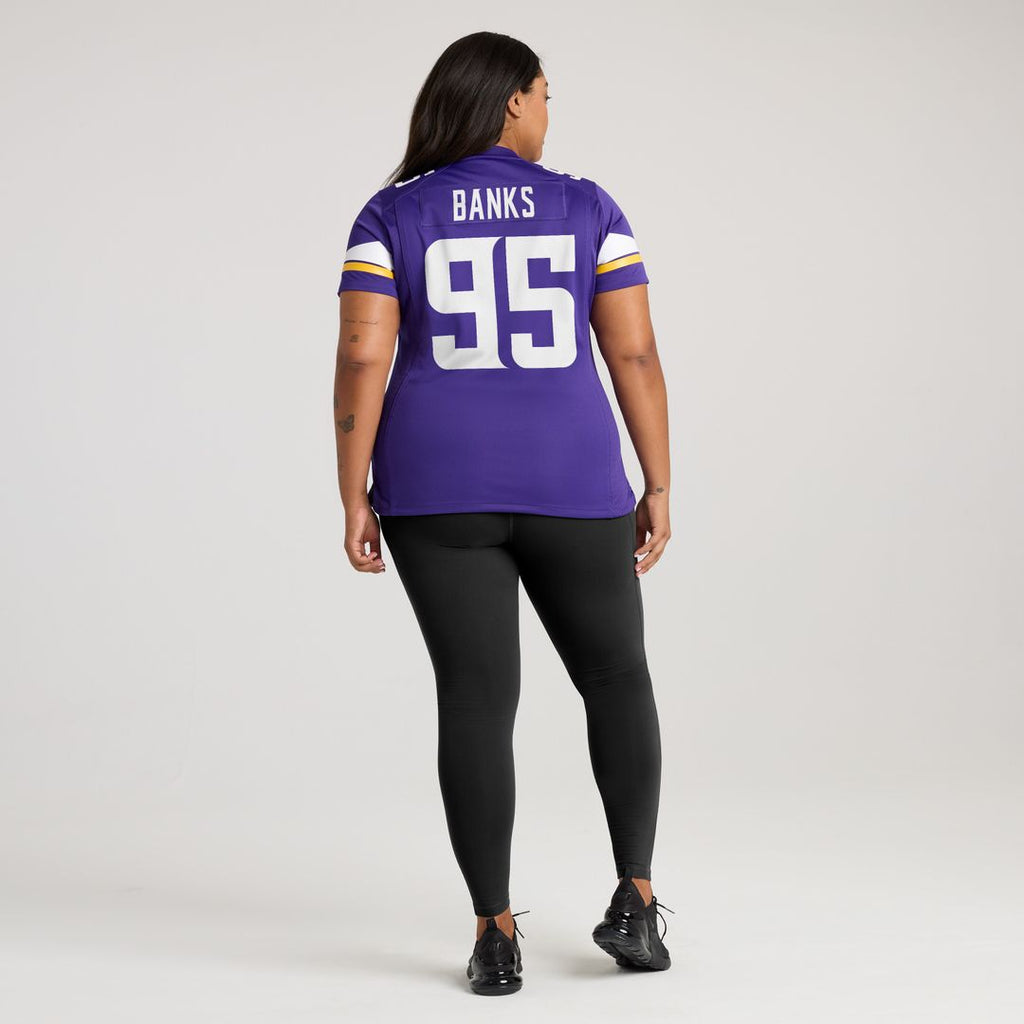 Caleb Banks Minnesota Vikings Women's Team Game Jersey - Purple