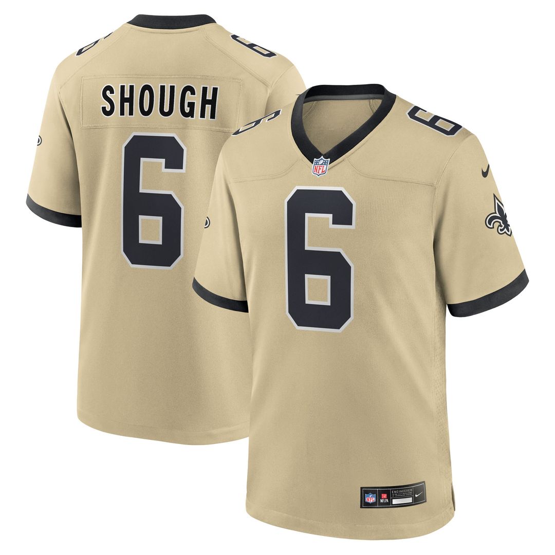 Tyler Shough New Orleans Saints Game Jersey - Black