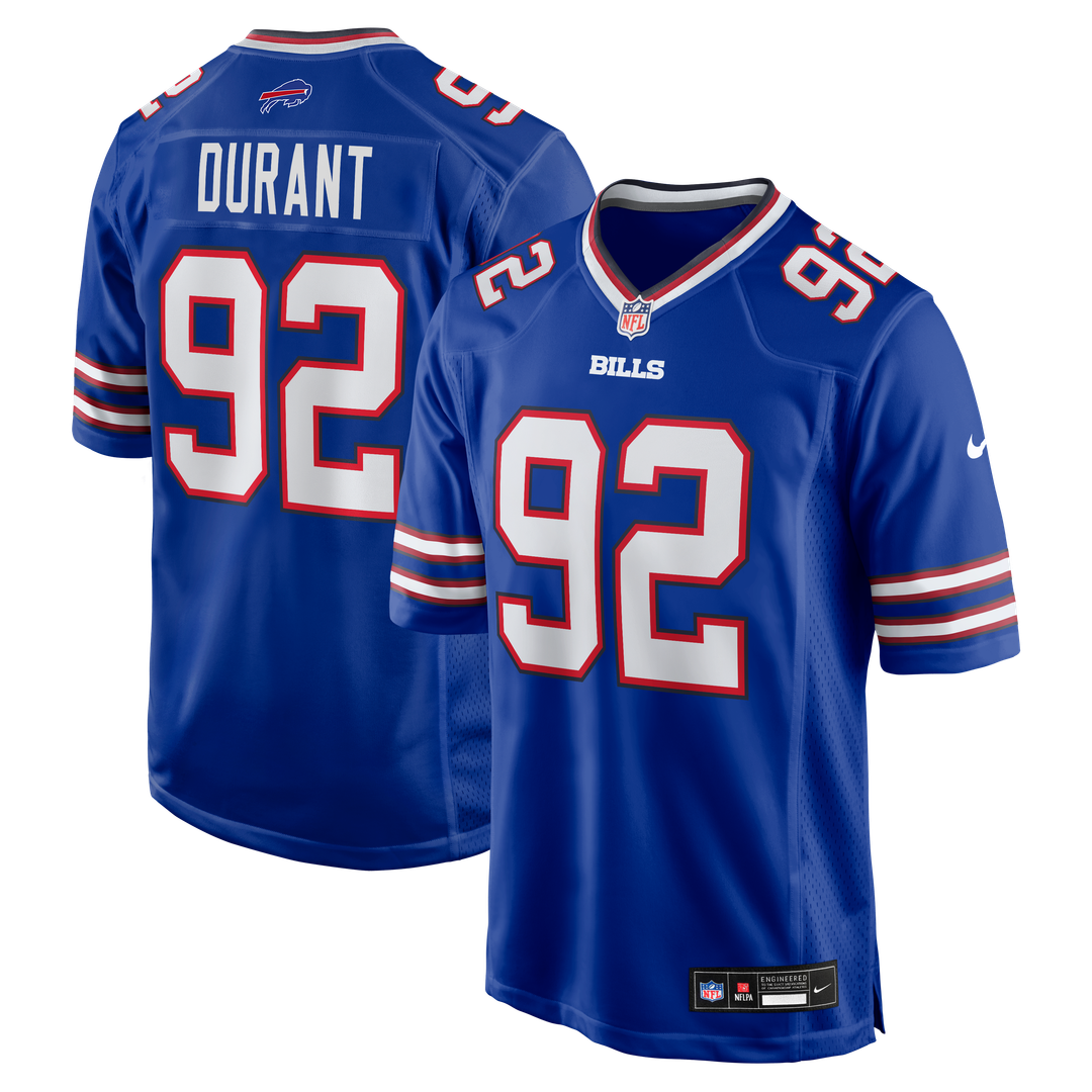 Zane Durant Buffalo Bills Team Game Jersey - Royal