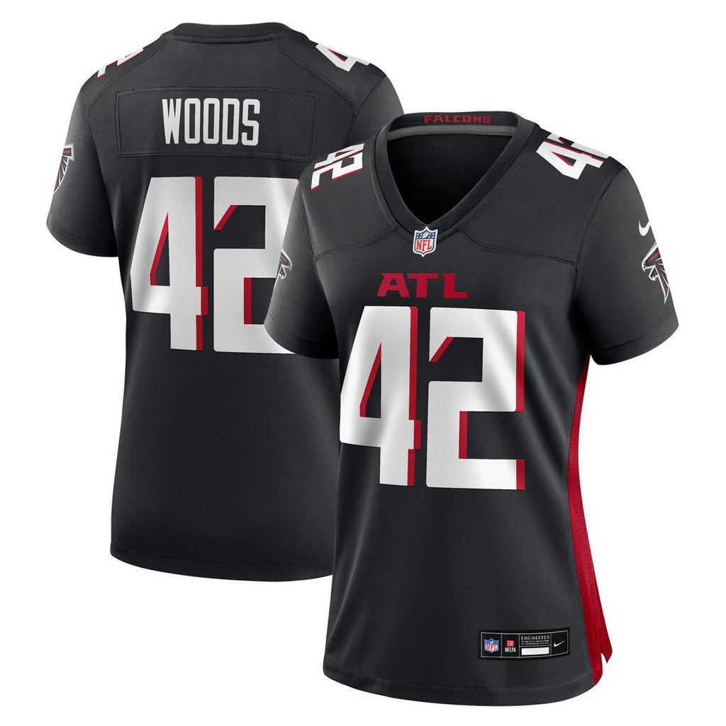 Josh Woods Atlanta Falcons Women's Team Game Jersey - Black