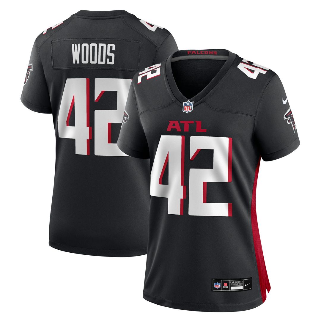 Josh Woods Atlanta Falcons Women's Team Game Jersey - Black