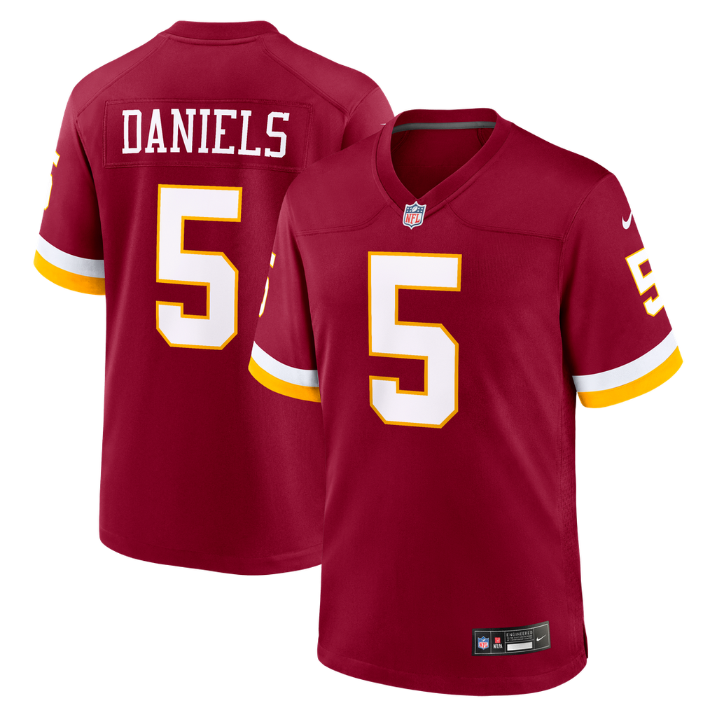 Jayden Daniels Washington Commanders Game Jersey - Burgundy