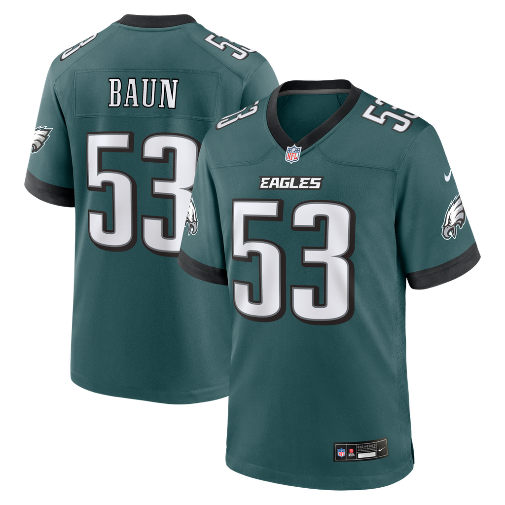 Zack Baun Philadelphia Eagles Team Game Jersey - Midnight Green