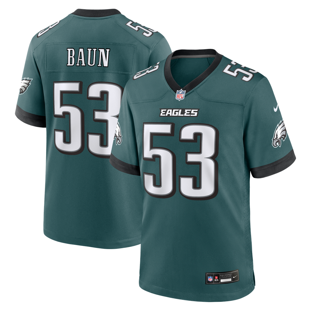 Zack Baun Philadelphia Eagles Team Game Jersey - Midnight Green