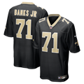 Kelvin Banks Jr. New Orleans Saints Game Player Jersey - Black
